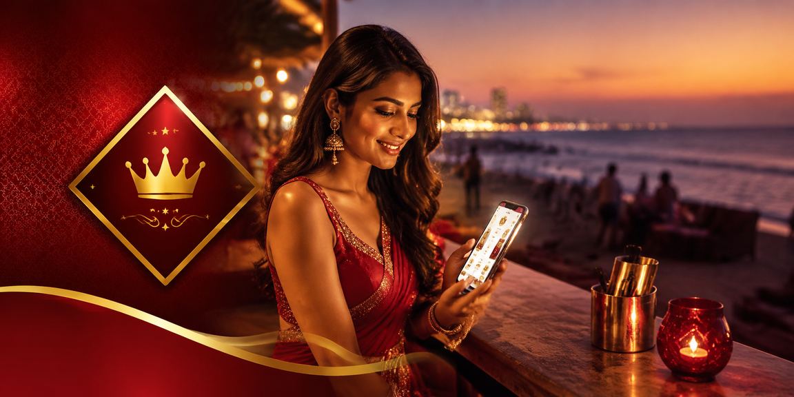 Live Casino player enjoying gaming at Chennai Marina Beach
