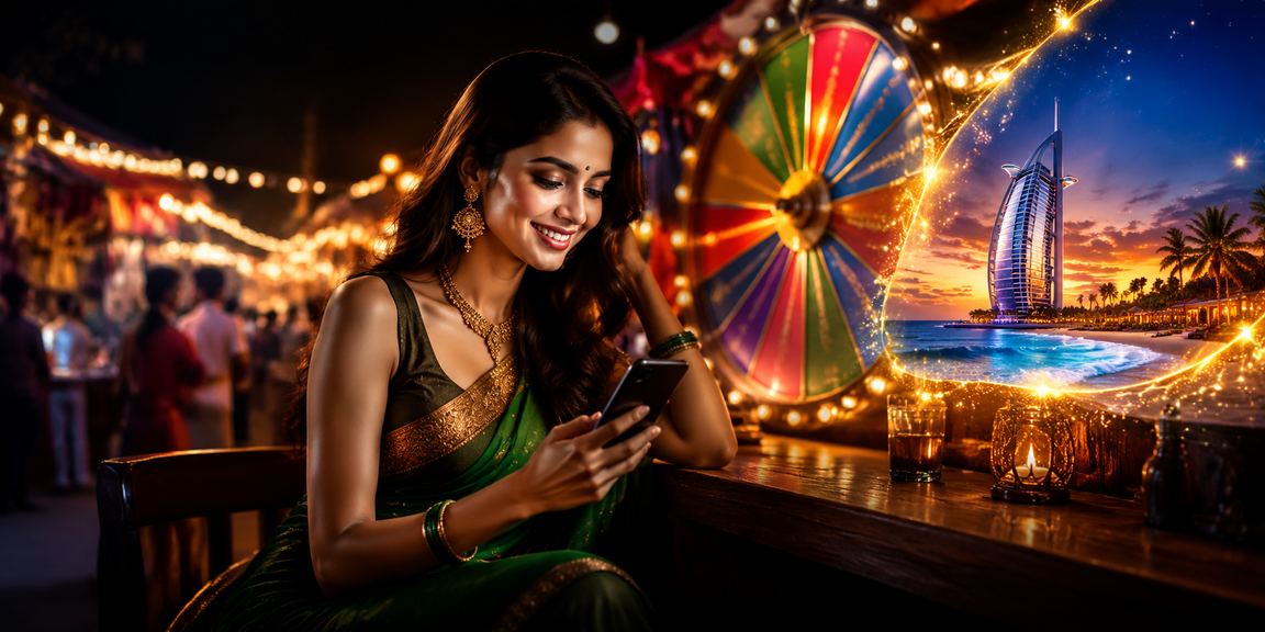 Roulette game interface with player in traditional saree