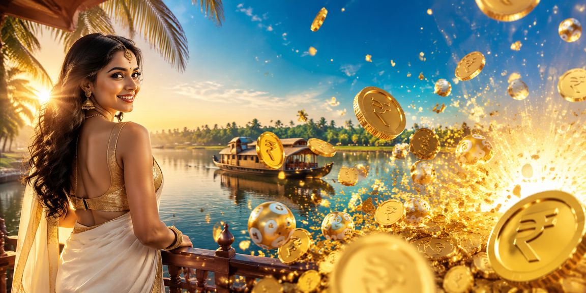 Indian Rupee currency notes displayed near Kerala backwaters symbolizing local payments