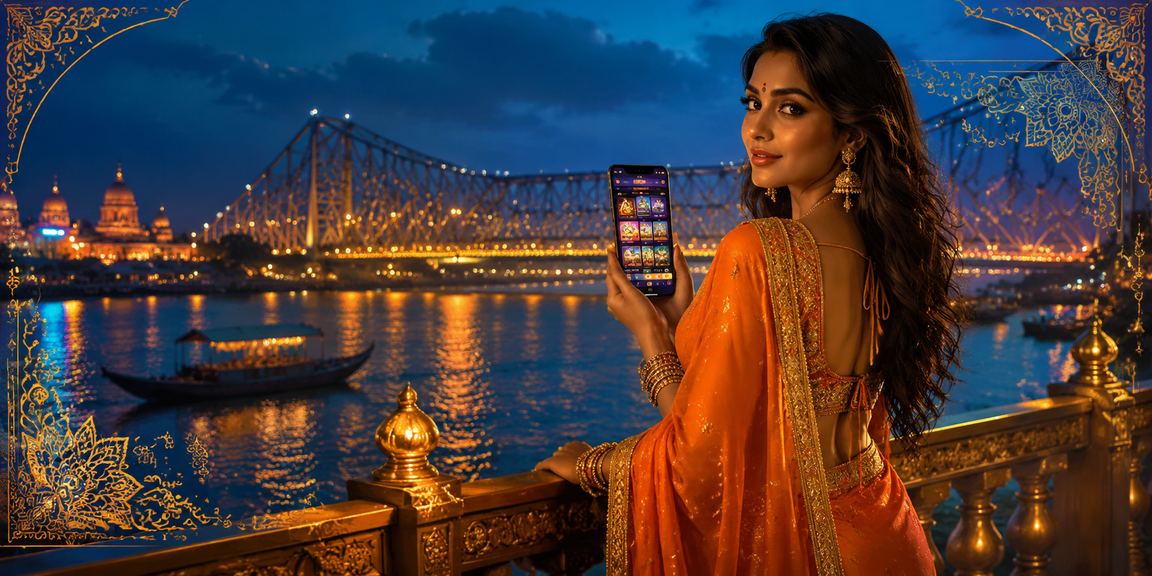 Mobile VIP interface with howrah bridge background at Kolkata